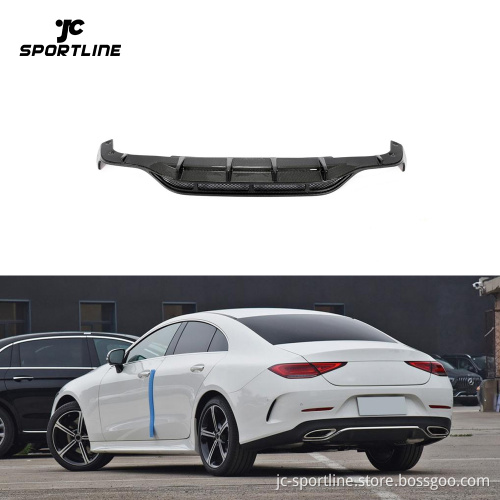 Carbon Fiber Rear Bumper Lip for Mercedes-Benz CLS400/CLS550/CLS63 AMG Sedan (2018-2021)